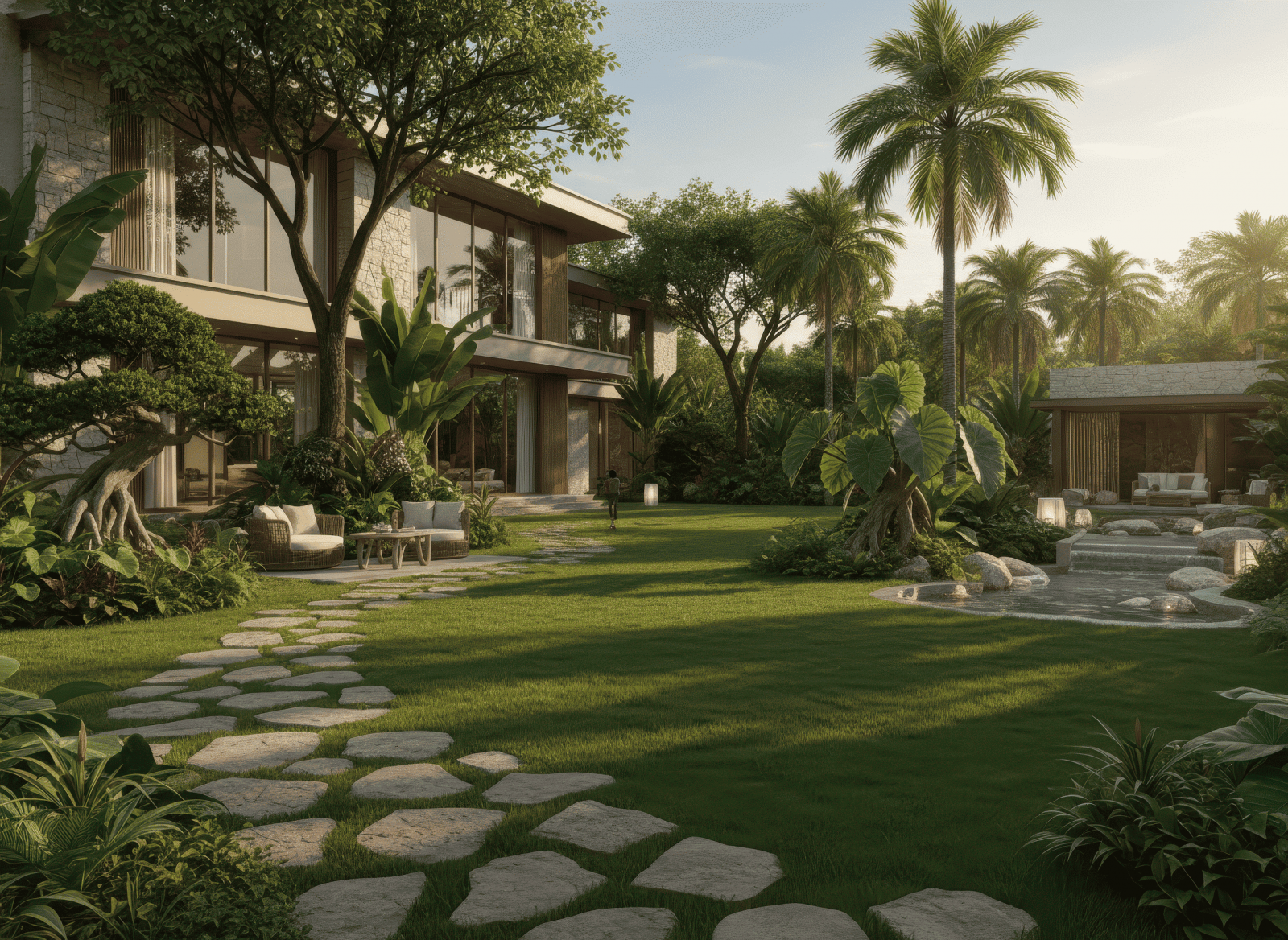 20+ Mẫu thiết kế sân vườn tân cổ điển đẹp, sang trọng chuẩn hoàng gia