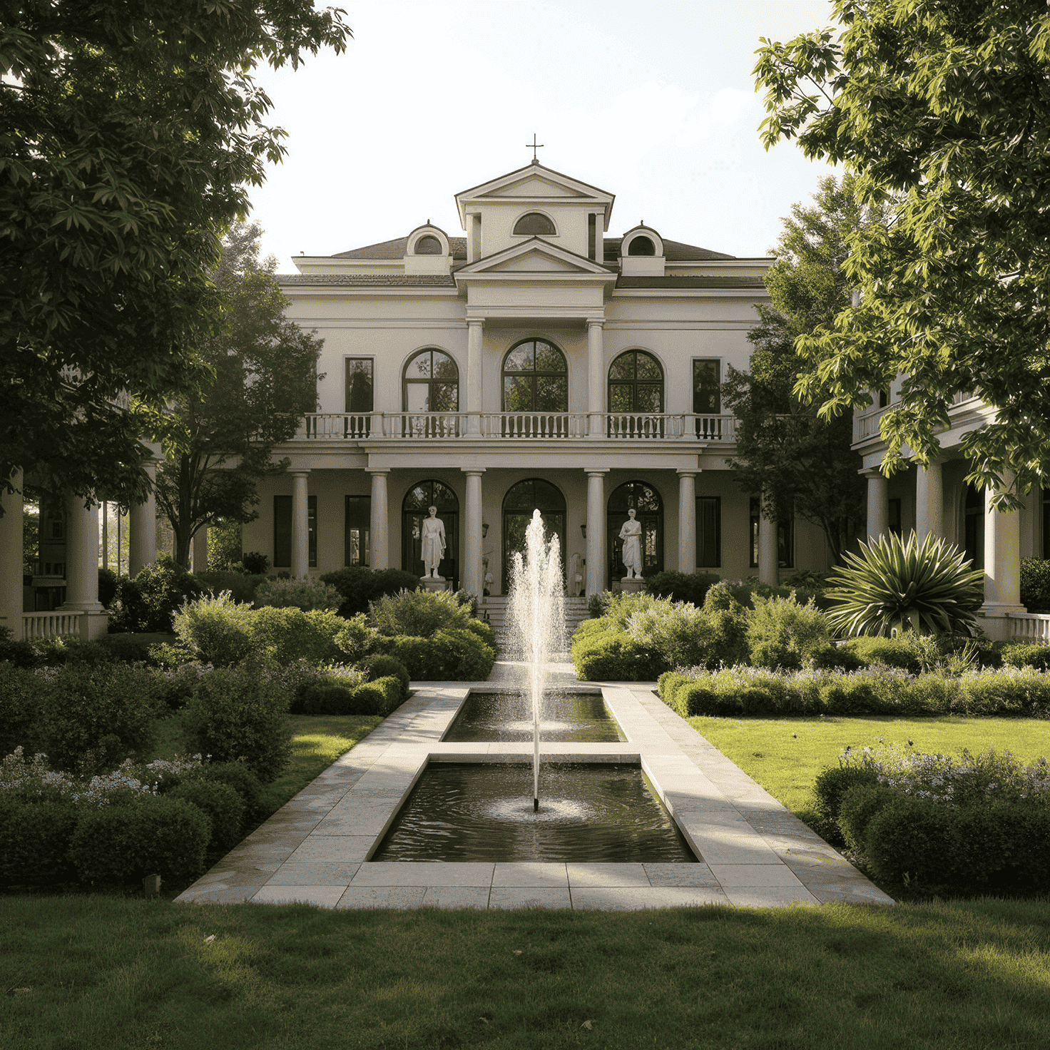 20+ Mẫu thiết kế sân vườn tân cổ điển đẹp, sang trọng chuẩn hoàng gia