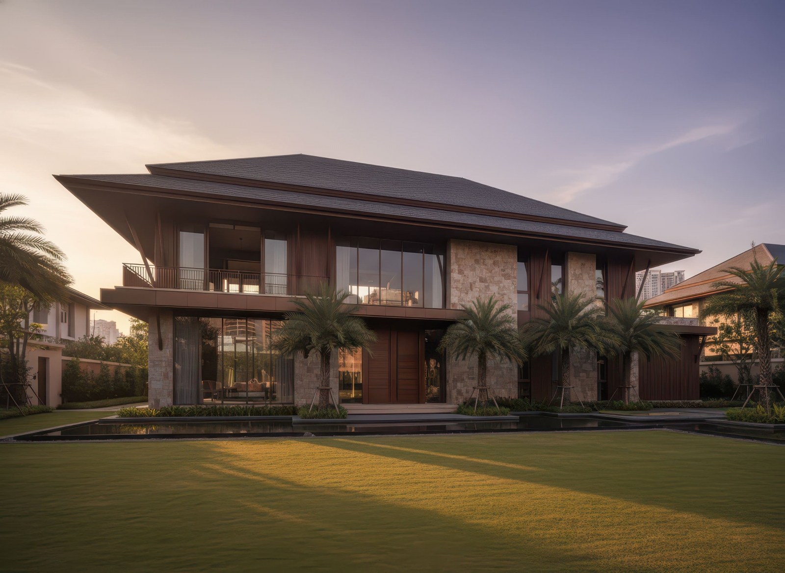 34+ Mẫu nhà 2 tầng mái Thái 100m2 đơn giản, hiện đại xu hướng 2026