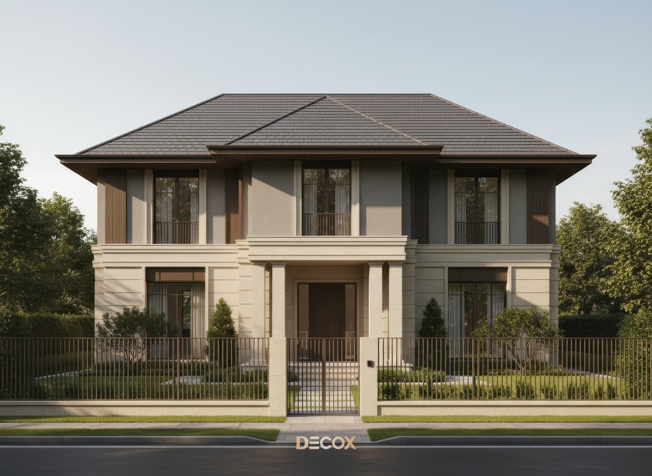 50+ Mẫu nhà 2 tầng tân cổ điển ấn tượng, đẹp đẳng cấp