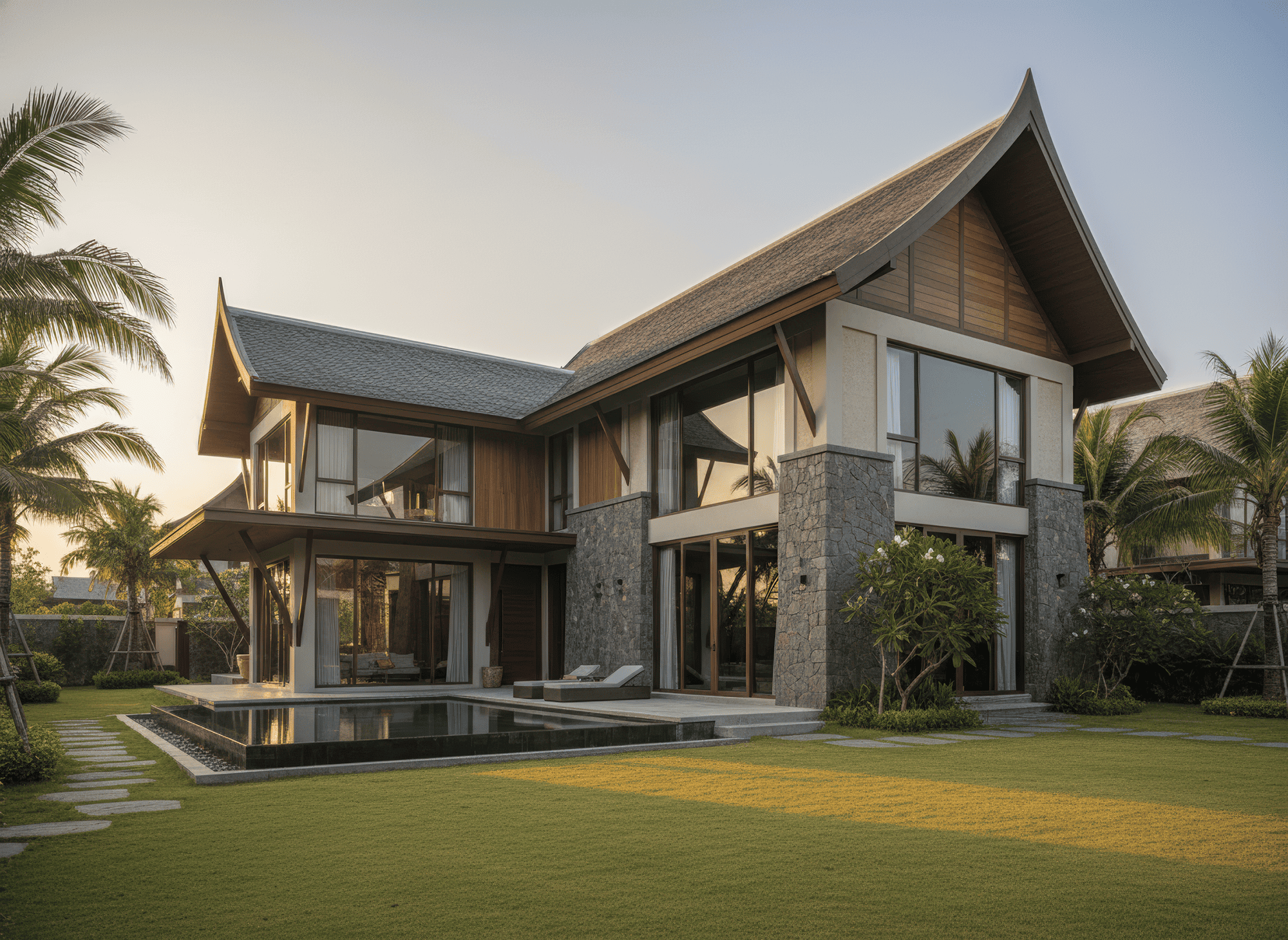 34+ Mẫu nhà 2 tầng mái Thái 100m2 đơn giản, hiện đại xu hướng 2026