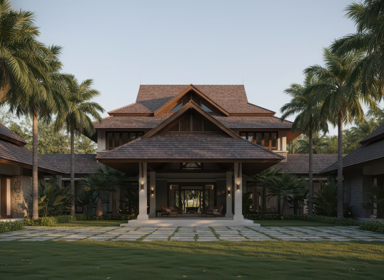 34+ Mẫu nhà 2 tầng mái Thái 100m2 đơn giản, hiện đại xu hướng 2026