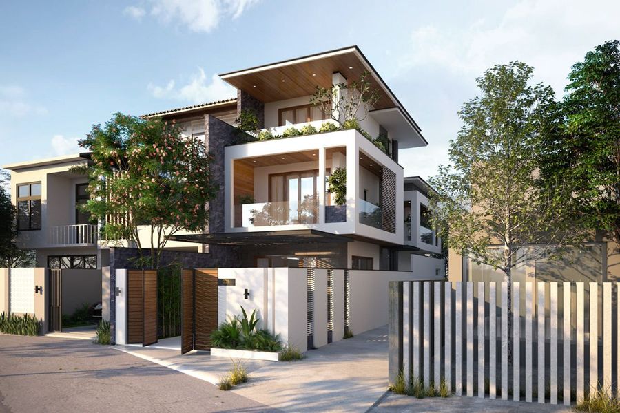 30+ Mẫu nhà phố 2 mặt tiền đẹp, hiện đại đón đầu xu hướng thiết kế 2023