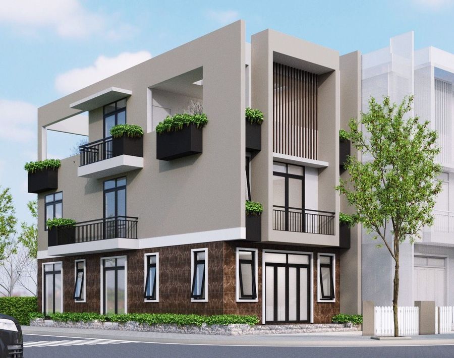 30+ Mẫu nhà phố 2 mặt tiền đẹp, hiện đại đón đầu xu hướng thiết kế 2023