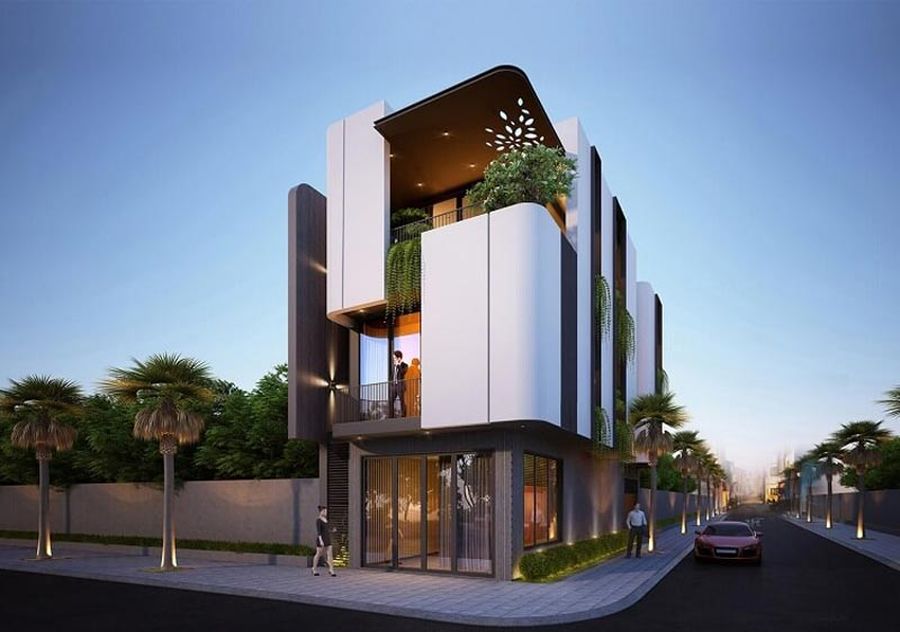 30+ Mẫu nhà phố 2 mặt tiền đẹp, hiện đại đón đầu xu hướng thiết kế 2023