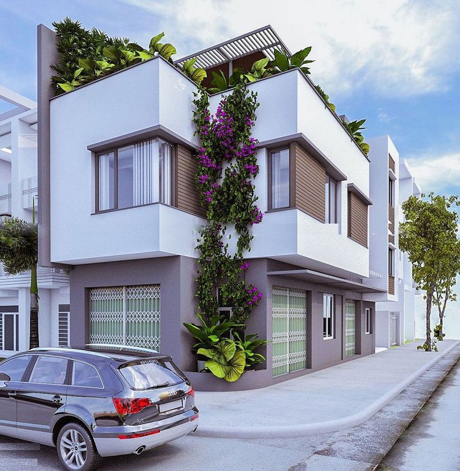 30+ Mẫu nhà phố 2 mặt tiền đẹp, hiện đại đón đầu xu hướng thiết kế 2023