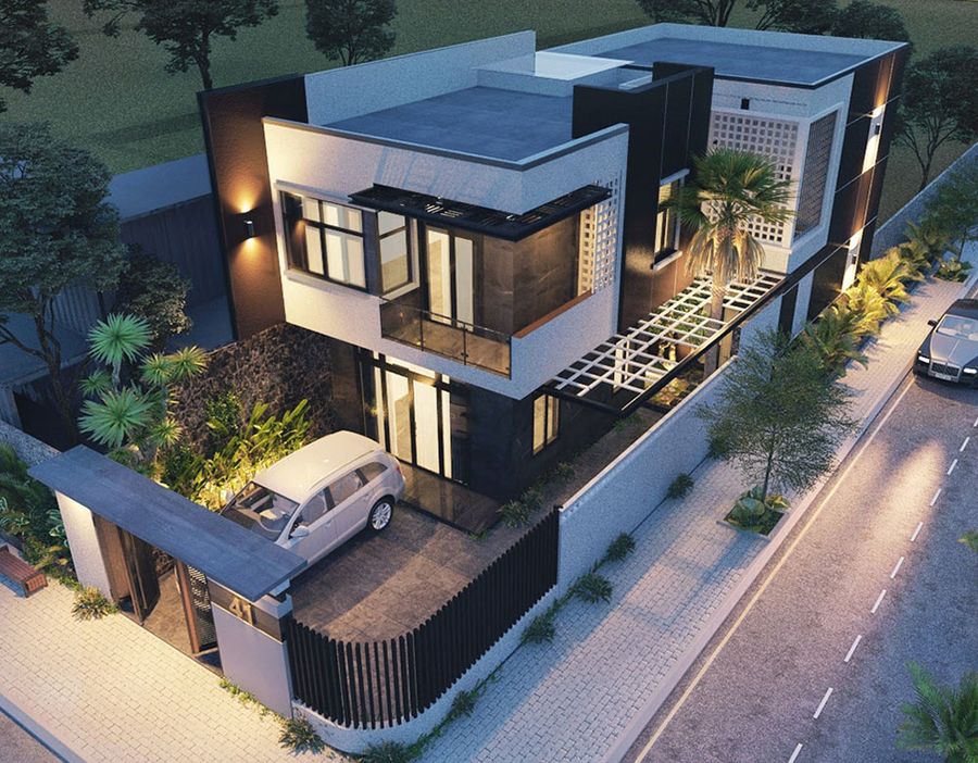 30+ Mẫu nhà phố 2 mặt tiền đẹp, hiện đại đón đầu xu hướng thiết kế 2023