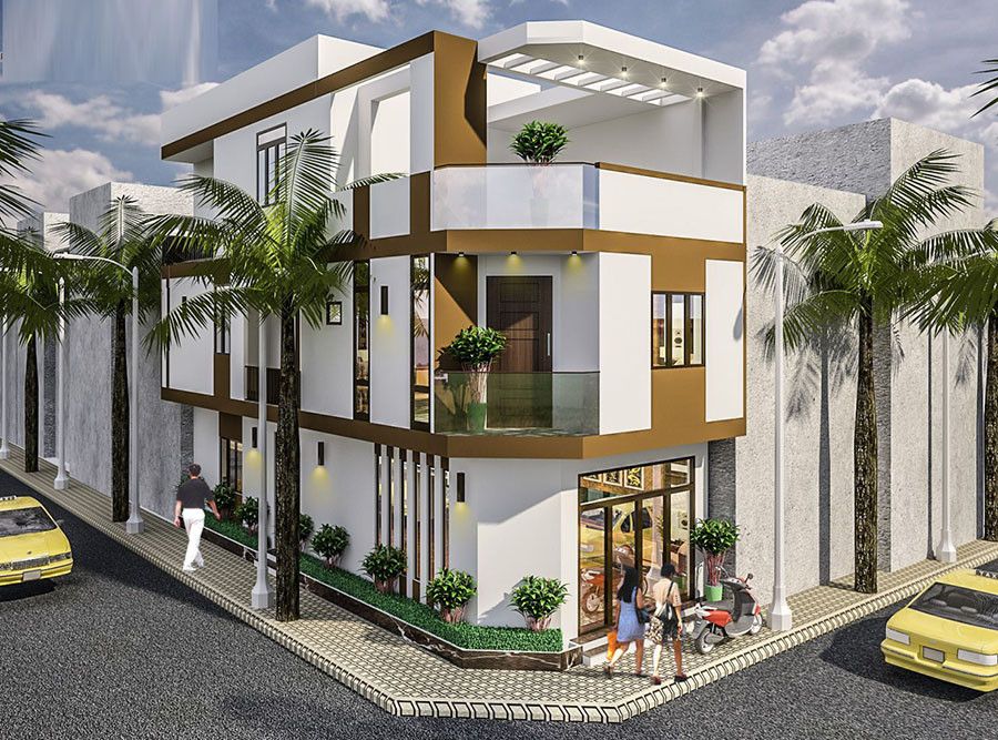 30+ Mẫu nhà phố 2 mặt tiền đẹp, hiện đại đón đầu xu hướng thiết kế 2023