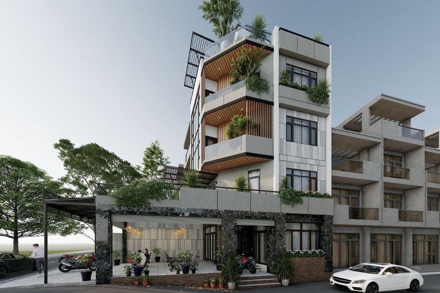 30+ Mẫu nhà phố 2 mặt tiền đẹp, hiện đại đón đầu xu hướng thiết kế 2023