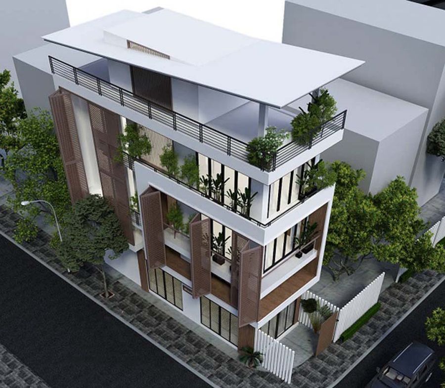 30+ Mẫu nhà phố 2 mặt tiền đẹp, hiện đại đón đầu xu hướng thiết kế 2023