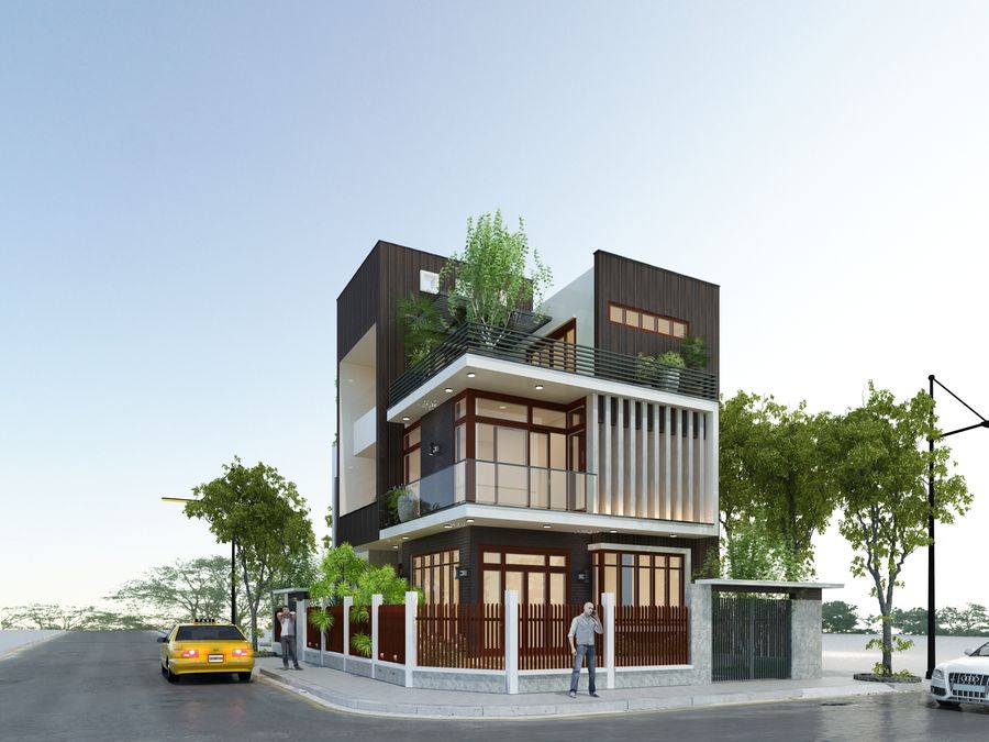 30+ Mẫu nhà phố 2 mặt tiền đẹp, hiện đại đón đầu xu hướng thiết kế 2023