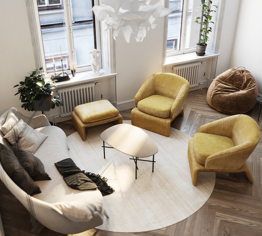 30+ Mẫu thiết kế phòng khách phong cách Bắc Âu - Scandinavian đẹp