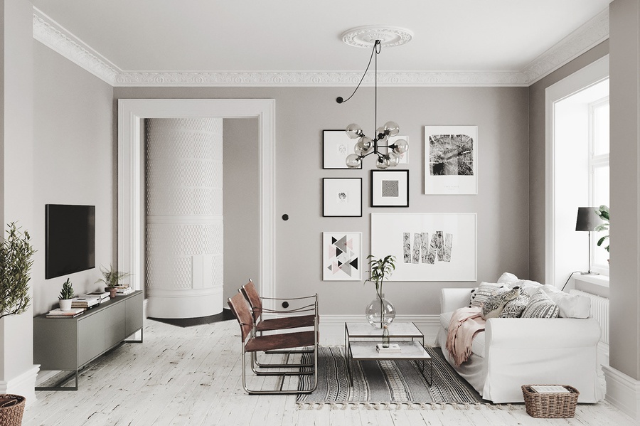 30+ Mẫu thiết kế phòng khách phong cách Bắc Âu - Scandinavian đẹp