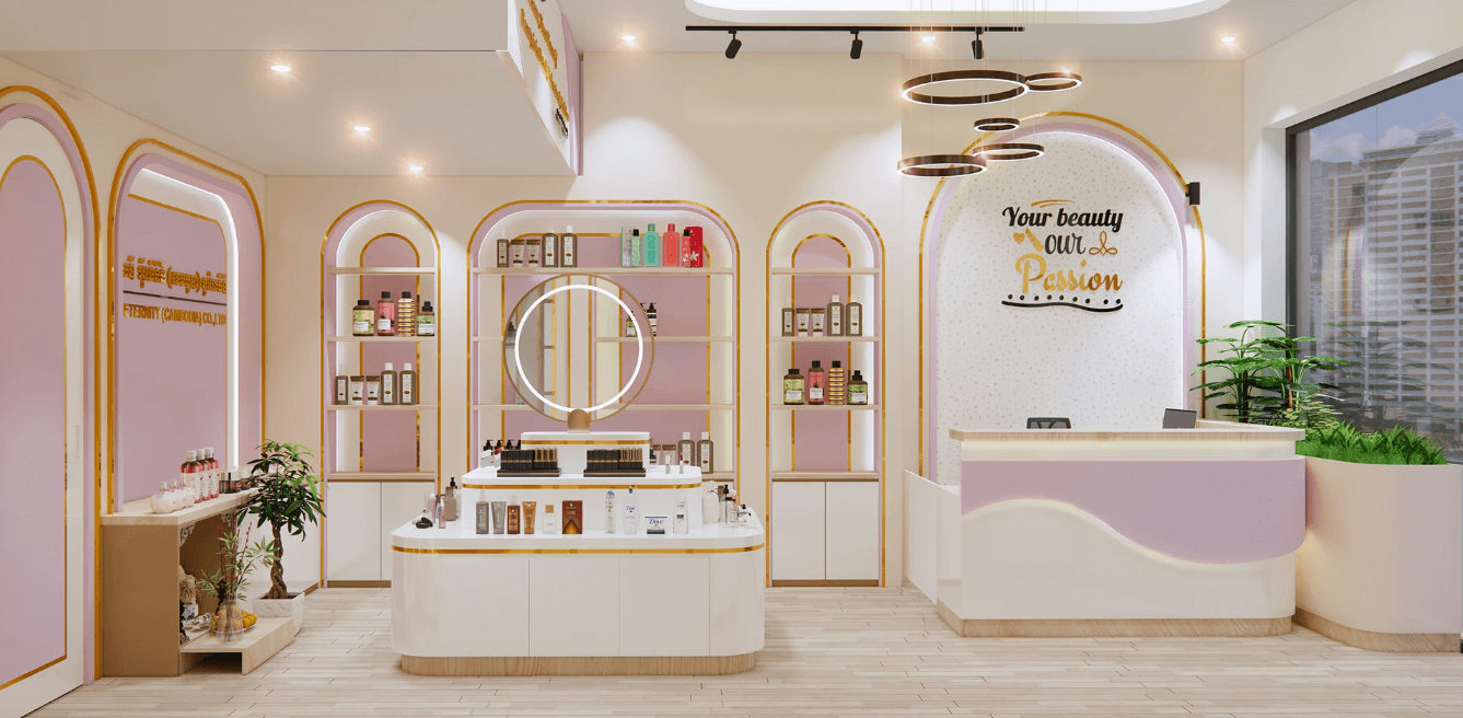 decor shop mỹ phẩm nhỏ