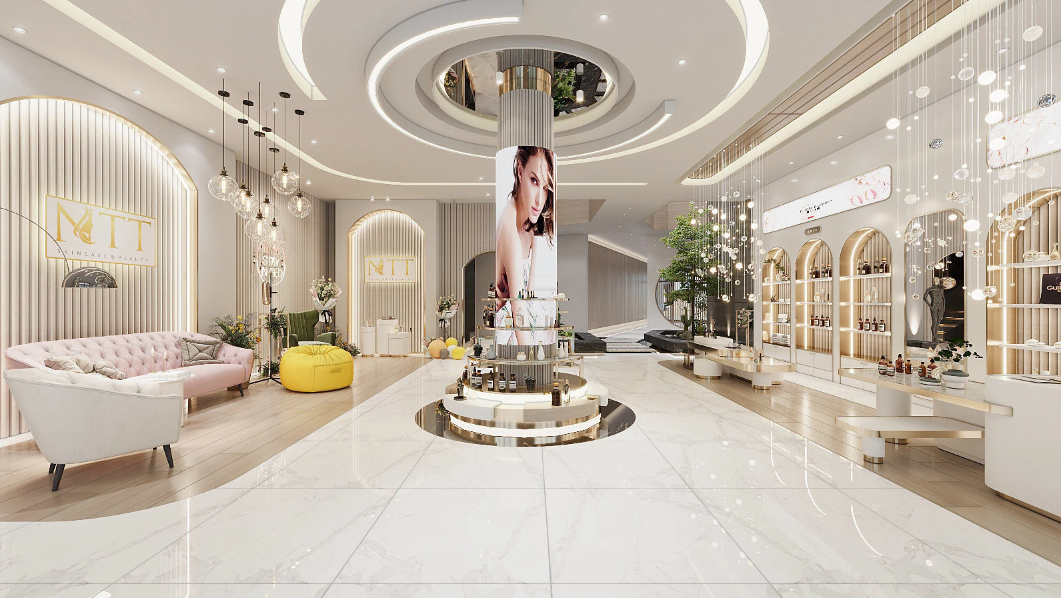 thiết kế shop mỹ phẩm