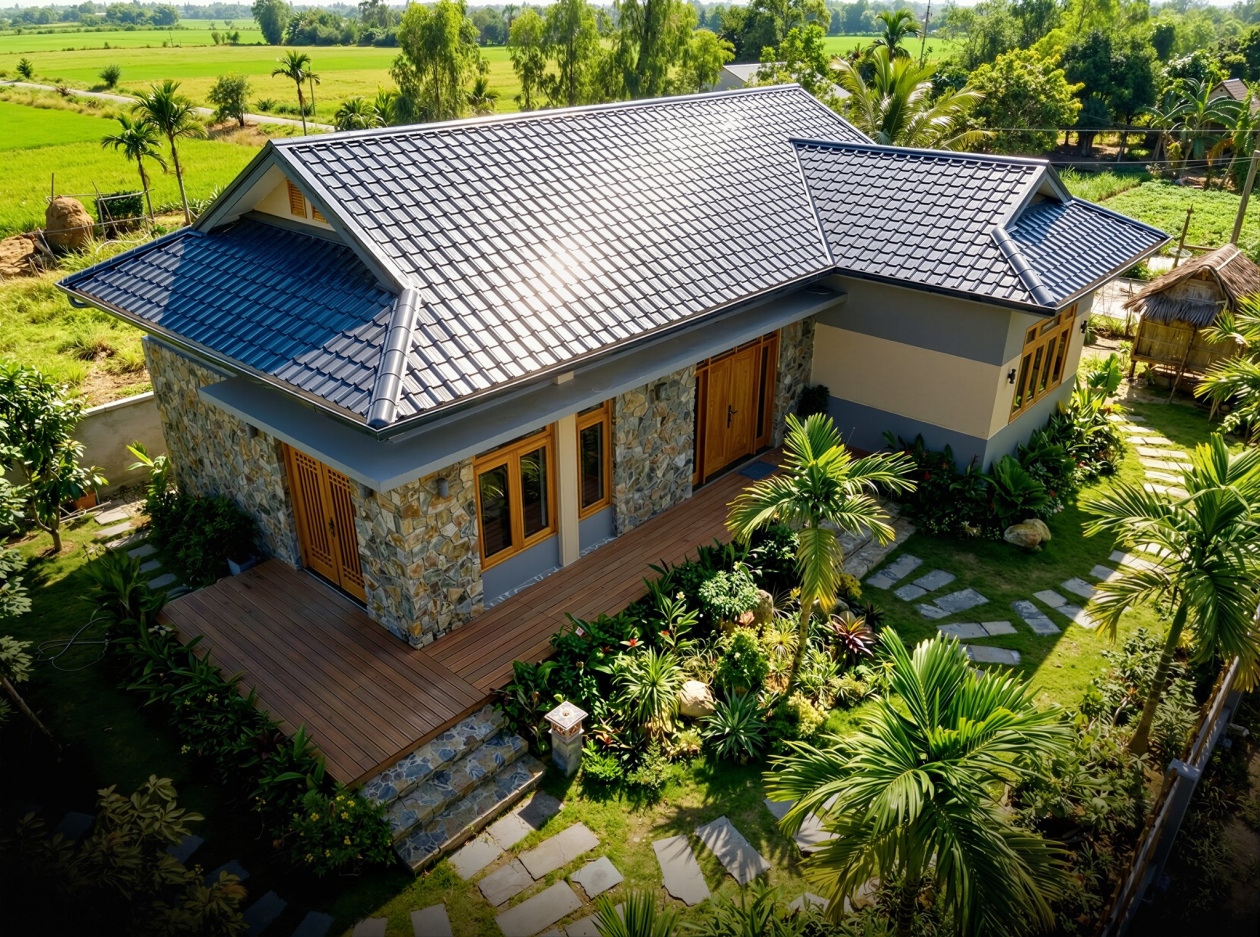 25+ Mẫu biệt thự nhà vườn mái Nhật 1 tầng nghỉ dưỡng đẹp, hiện đại