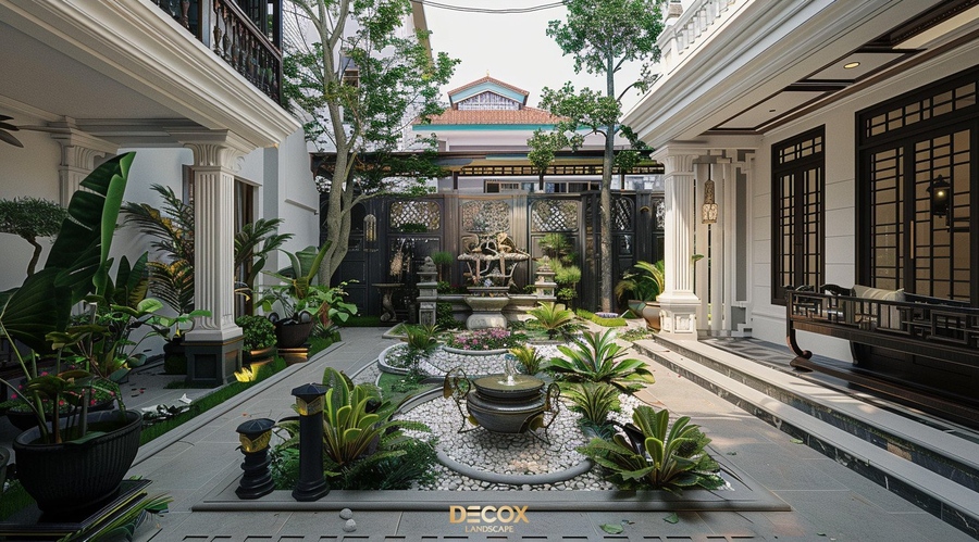 40+ Mẫu thiết kế sân vườn biệt thự đẹp, sang trọng và ấn tượng 2024