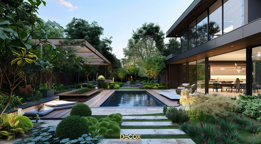 40+ Mẫu thiết kế sân vườn biệt thự đẹp, sang trọng và ấn tượng 2024