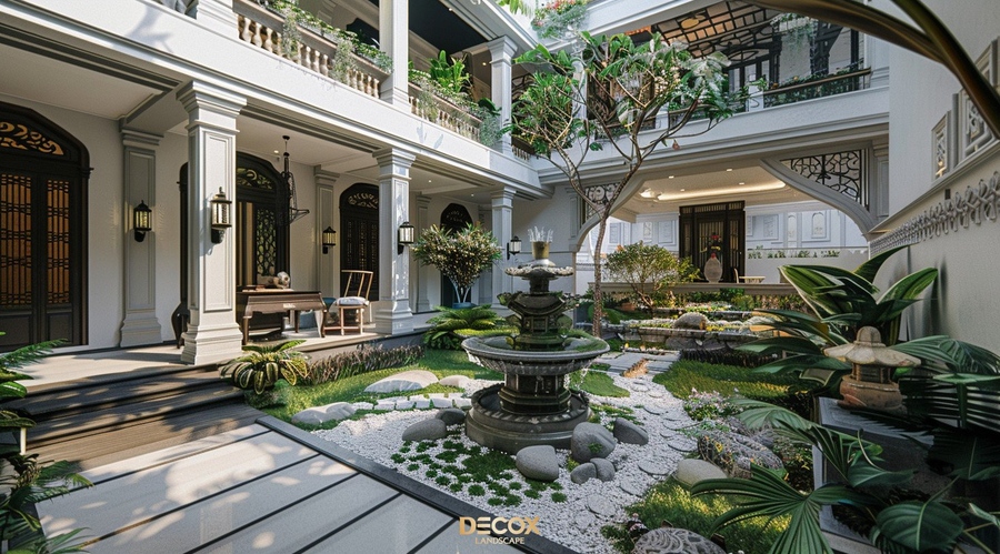 40+ Mẫu thiết kế sân vườn biệt thự đẹp, sang trọng và ấn tượng 2024