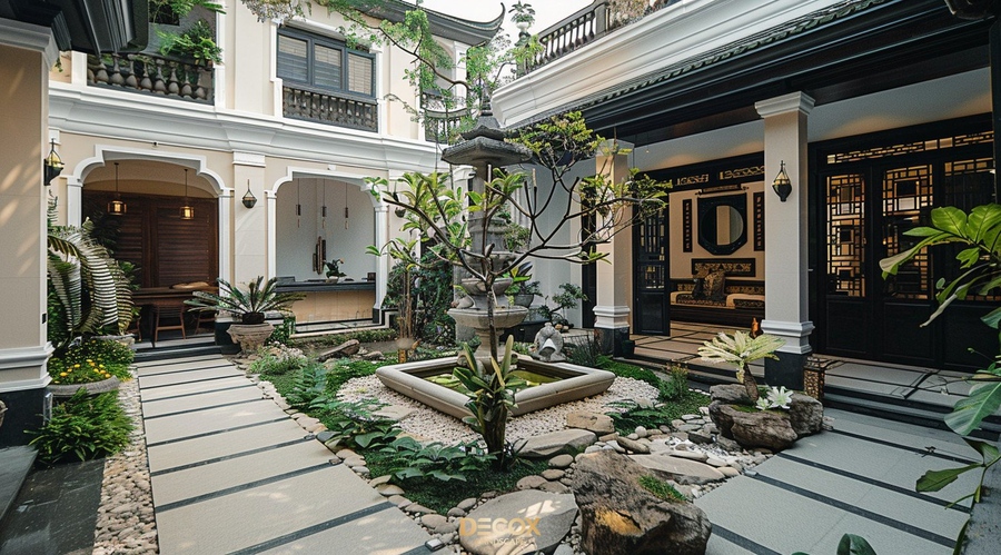 40+ Mẫu thiết kế sân vườn biệt thự đẹp, sang trọng và ấn tượng 2024