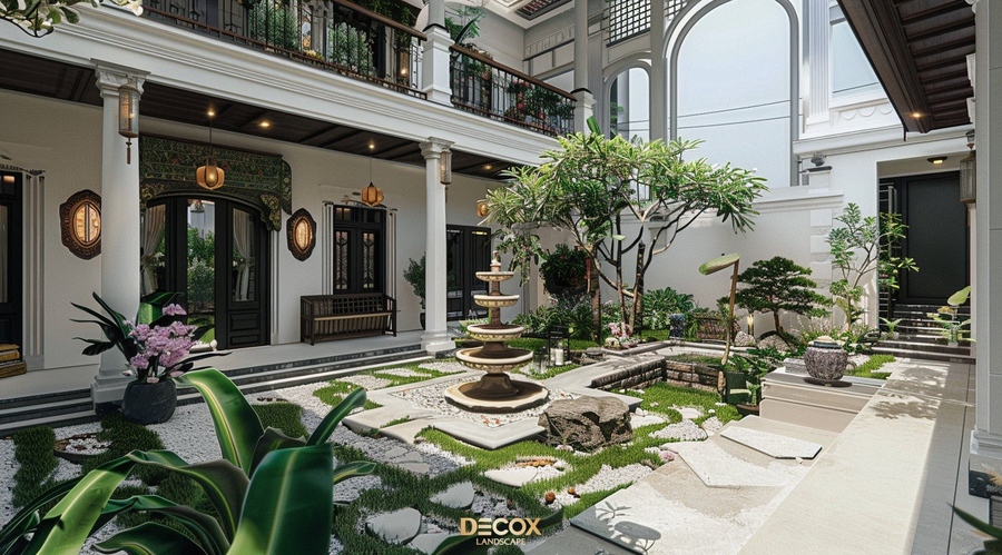 40+ Mẫu thiết kế sân vườn biệt thự đẹp, sang trọng và ấn tượng 2024