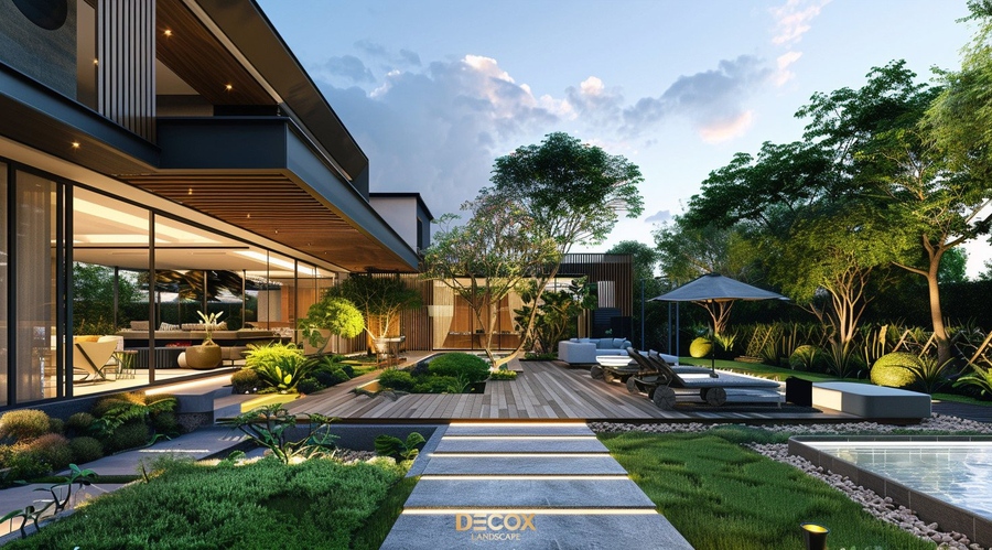 40+ Mẫu thiết kế sân vườn biệt thự đẹp, sang trọng và ấn tượng 2024