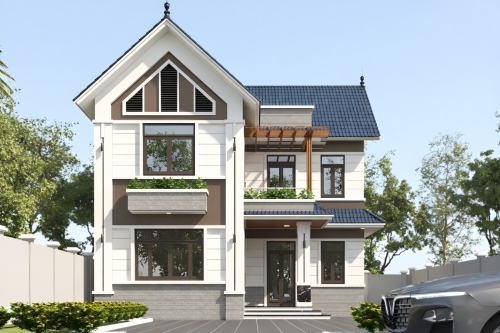 32+ Mẫu thiết kế nhà chữ L 2 tầng 80m2 đẹp, tiện nghi (Full bản vẽ)