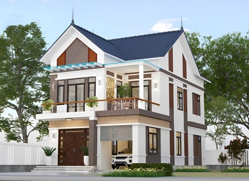 39+ Mẫu nhà 2 tầng mái Thái 80m2 đẹp, đơn giản và ấm cúng