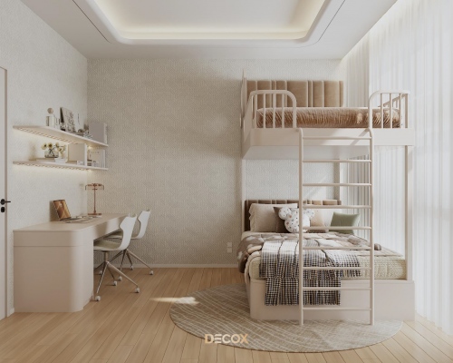 55+ Mẫu thiết kế phòng ngủ cho 2 bé trai, gái đẹp, tiện nghi