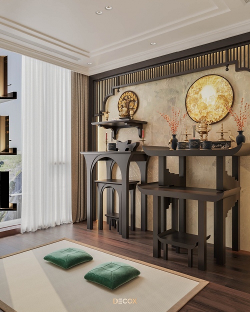 Mẫu thiết kế phòng thờ đẹp, nguyên tắc thiết kế hợp phong thủy gia chủ