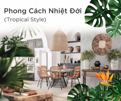 Phong cách Tropical trong thiết kế nội thất nhà, biệt thự